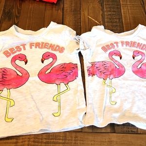 Garanimals Flamingo Best Friends short sleeve crew neck gray toddler t-shirt